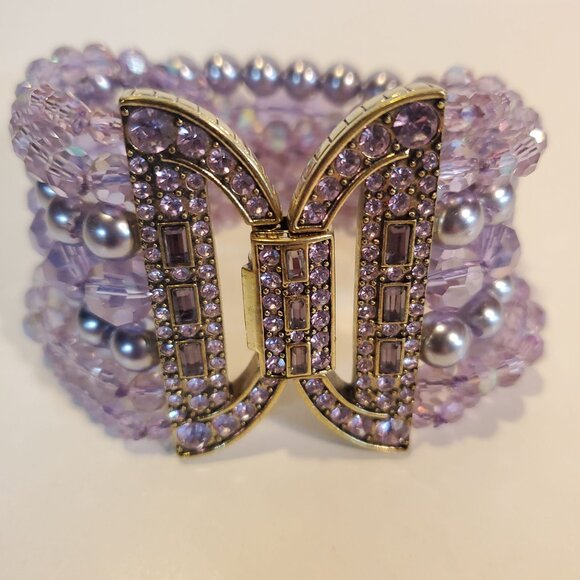HEIDI  BEAD IT BRACELET - NEW IN GOLD BOX - LAVENDAR & PEACH/PINK AVAILABLE - Picture 1 of 1